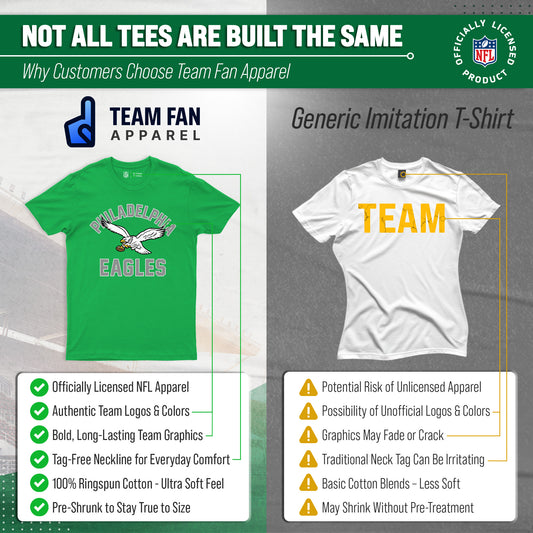 Philadelphia Eagles NFL Adult Retro Gameday Unisex T-Shirt - Kelly Green