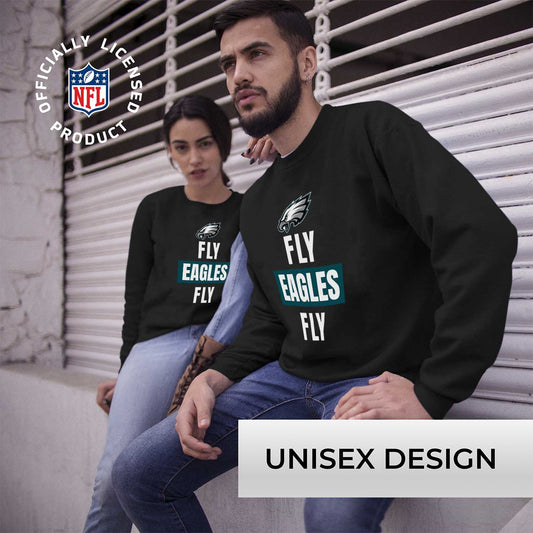 Philadelphia Eagles NFL Adult Slogan Crewneck Sweatshirt - Black