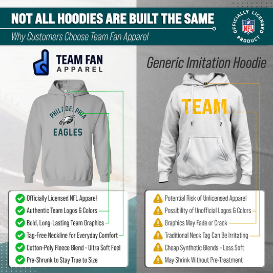 Philadelphia Eagles NFL Adult Gameday Hooded Sweatshirt - Gray