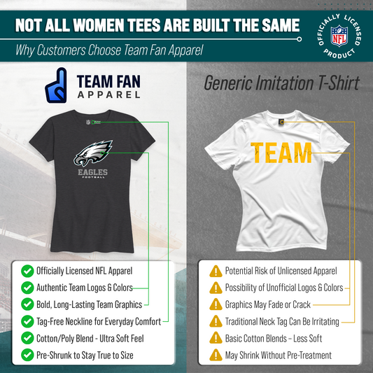 Philadelphia Eagles Women's NFL Ultimate Fan Logo Short Sleeve T-Shirt - Black