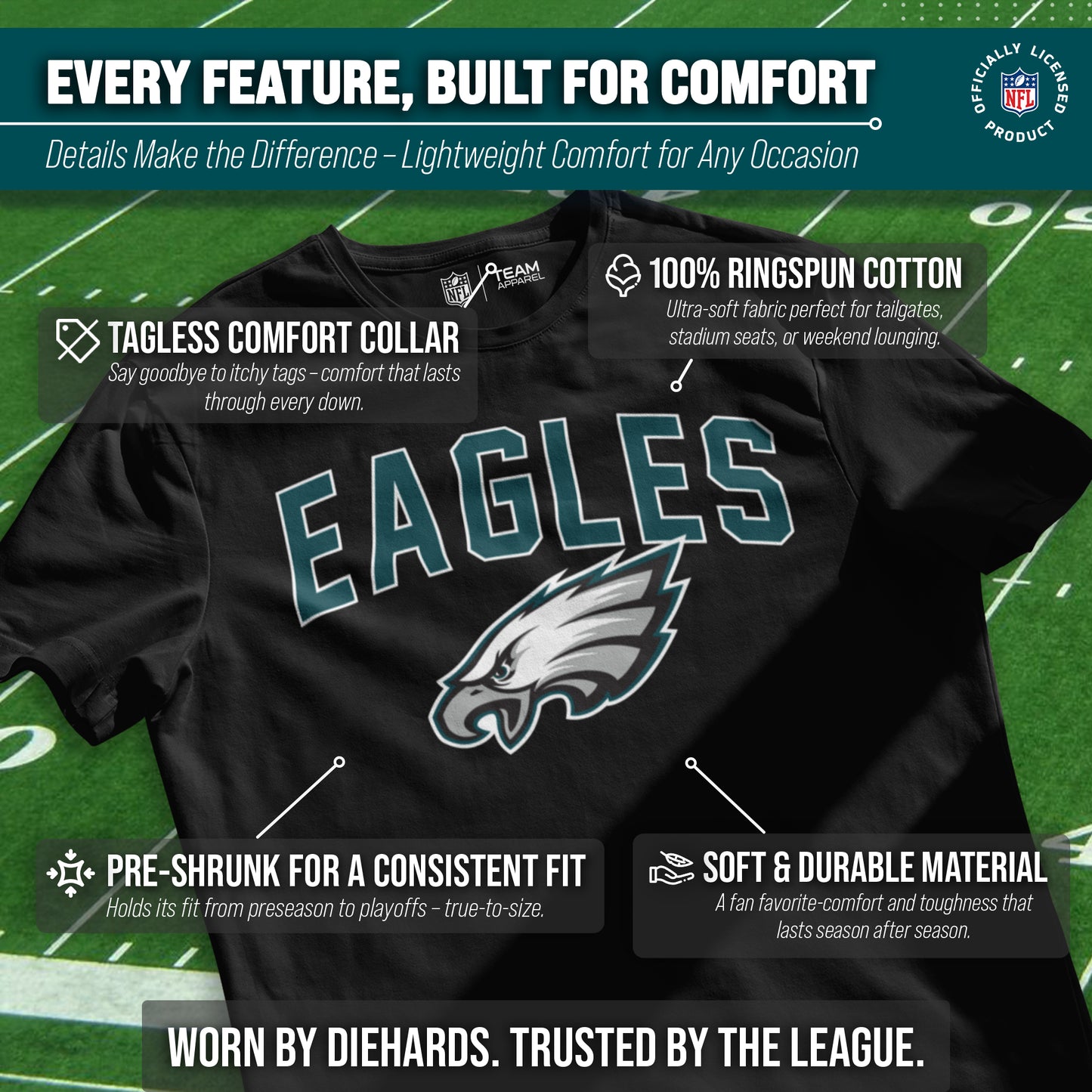 Philadelphia Eagles NFL Home Team Tee - Black