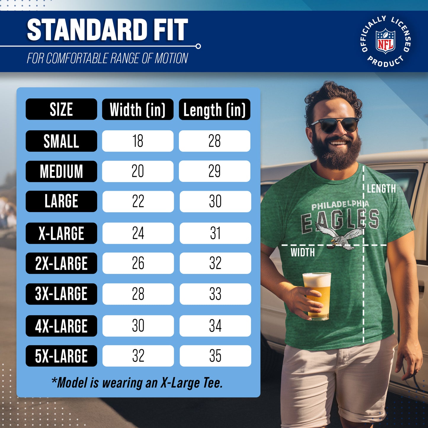 Philadelphia Eagles NFL Starting Fresh Tee - Kelly Green