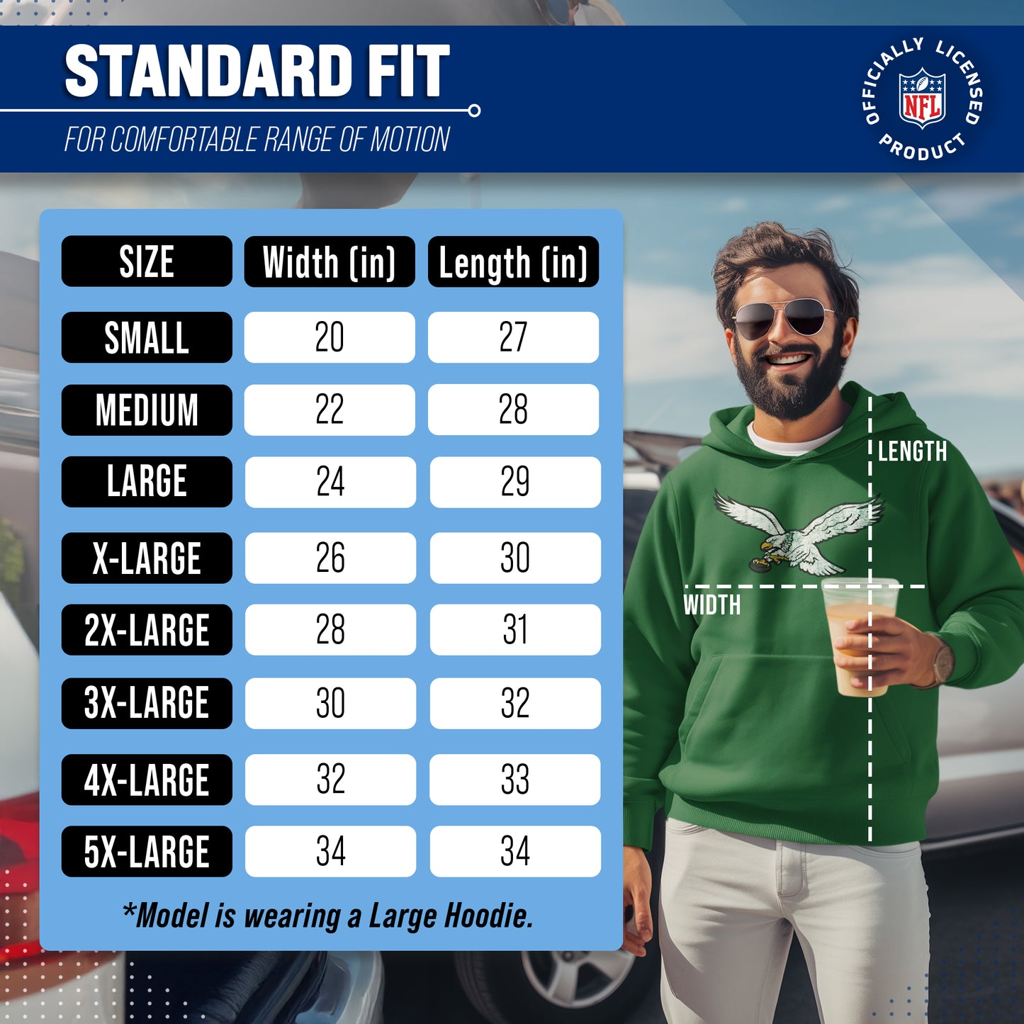 Philadelphia Eagles NFL Adult Unisex Modern Throwback Ultra Soft Fleece Hooded Sweatshirt - Kelly Green