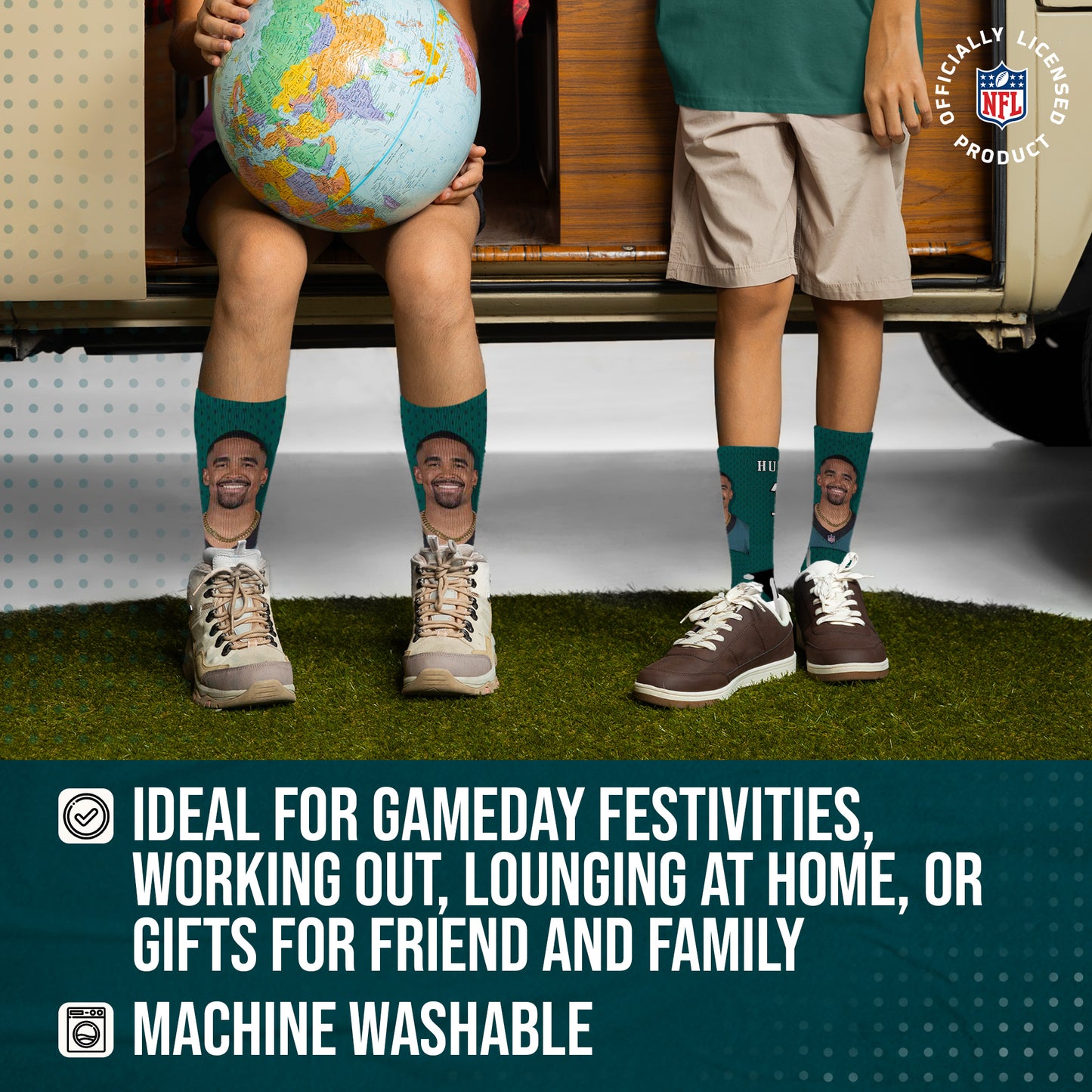 Philadelphia Eagles NFL Youth Roster Player Crew Socks - Green