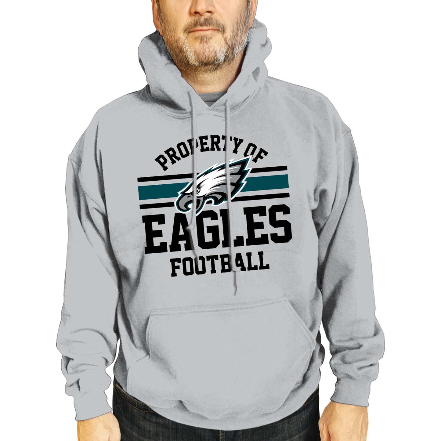 Philadelphia Eagles NFL Adult Property Of Hooded Sweatshirt - Sport Gray