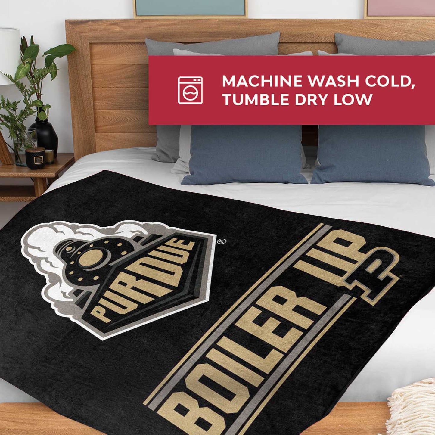 Purdue Boilermakers NCAA Double Sided Blanket - Black