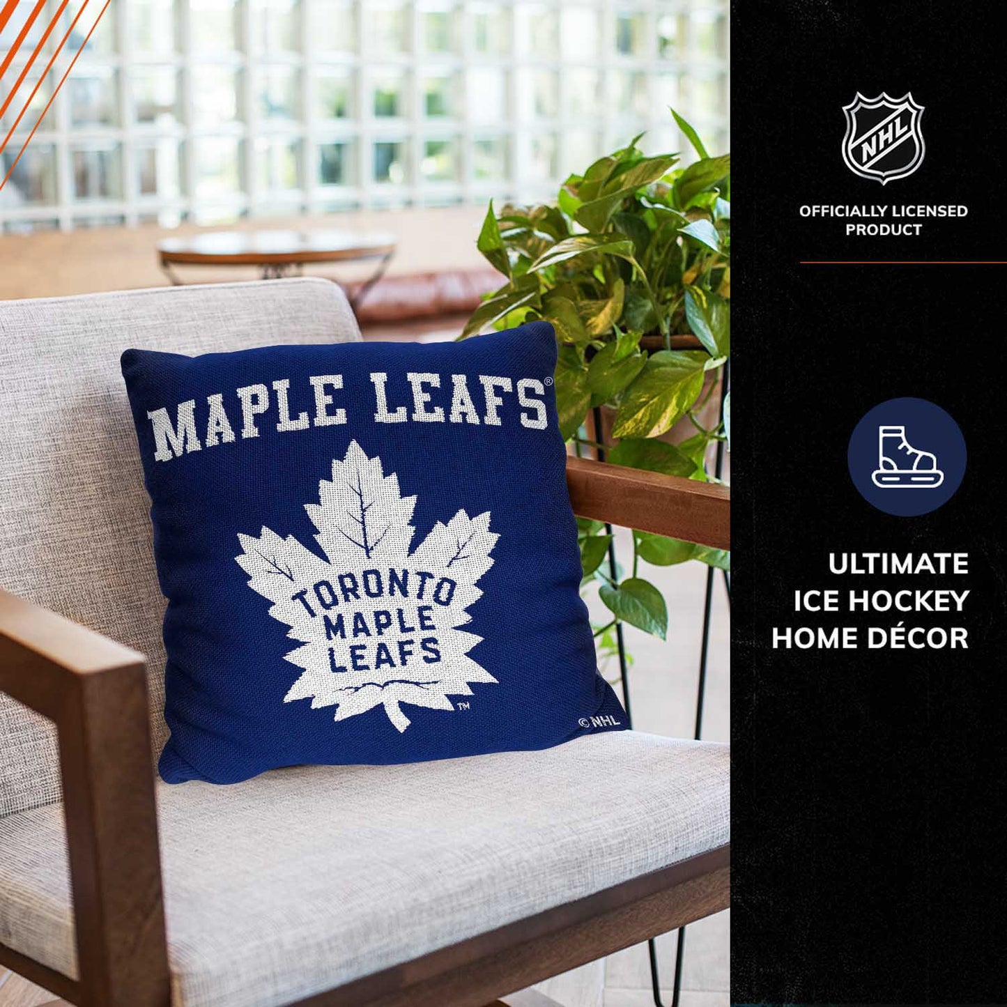 Toronto Maple Leafs NHL Decorative Pillows- Enhance Your Space with Woven Throw Pillows - Blue