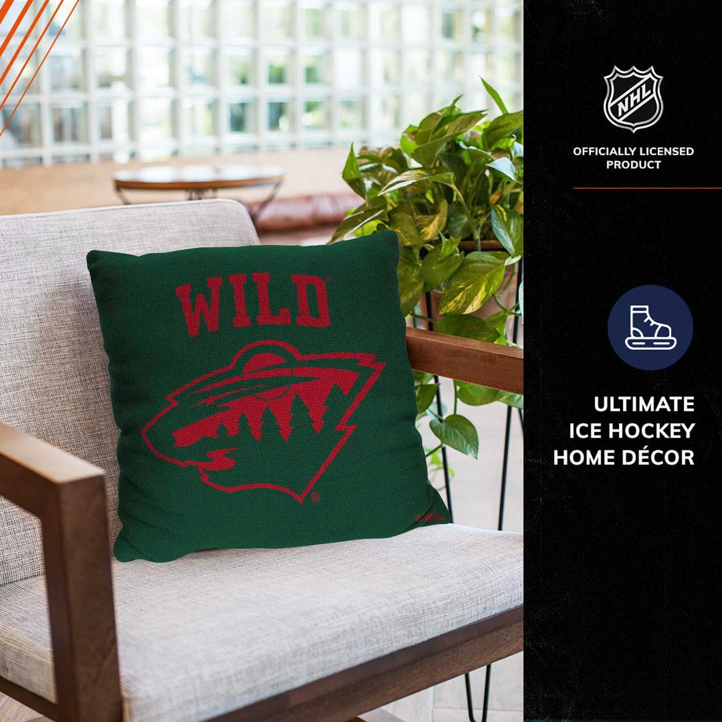 Minnesota Wild NHL Decorative Pillows- Enhance Your Space with Woven Throw Pillows - Green