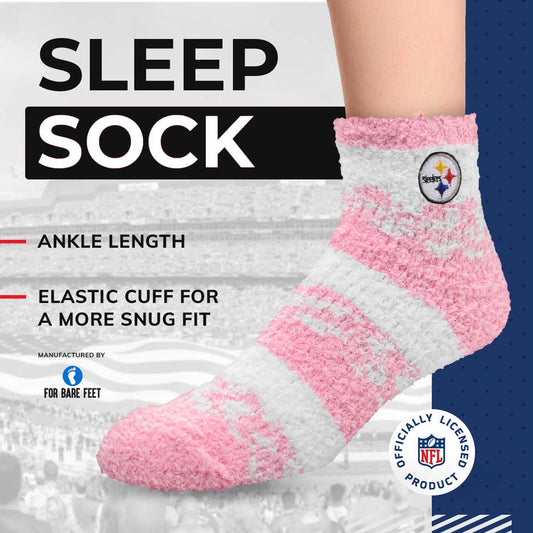 Pittsburgh Steelers NFL Cozy Soft Slipper Socks - Pink