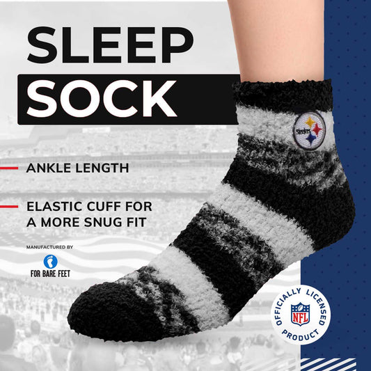 Pittsburgh Steelers NFL Cozy Soft Slipper Socks - Black