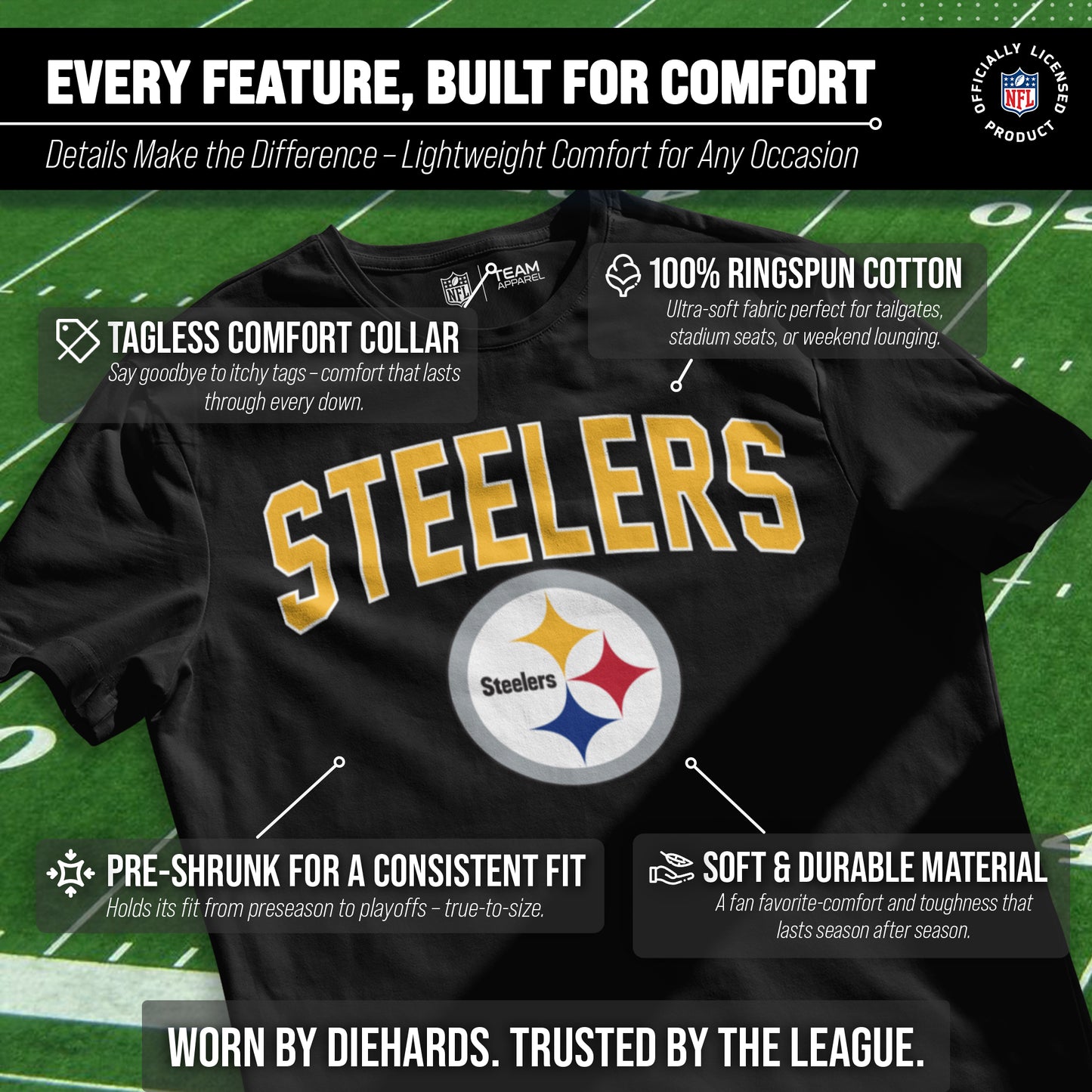 Pittsburgh Steelers NFL Home Team Tee - Black