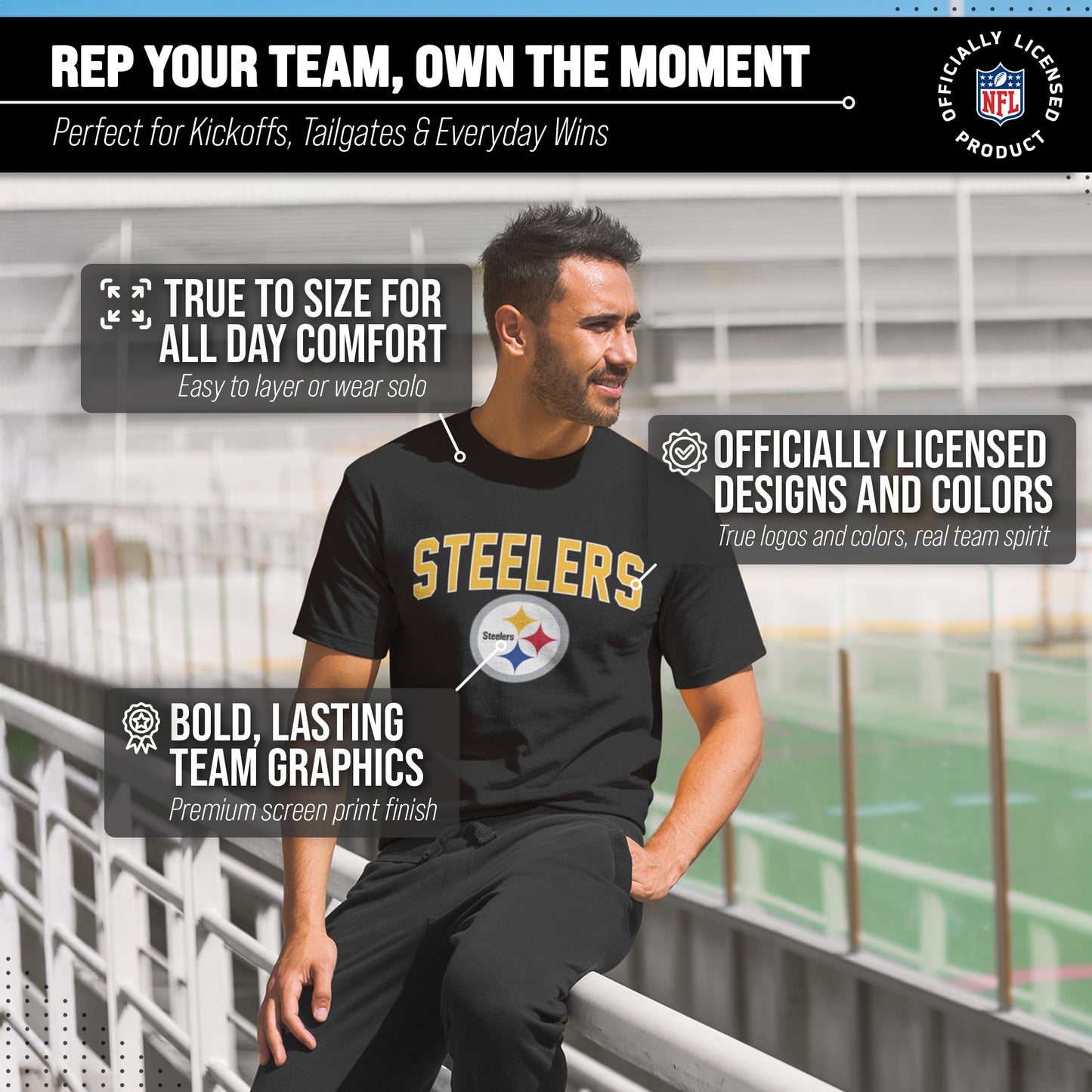 Pittsburgh Steelers NFL Home Team Tee - Black