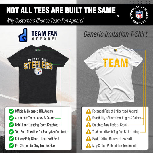 Pittsburgh Steelers NFL Starting Fresh Short Sleeve Heather T-Shirt - Black