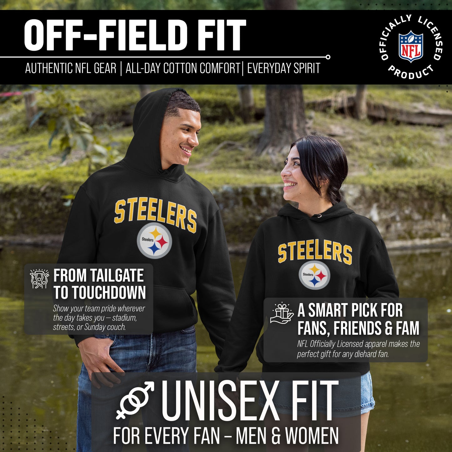 Pittsburgh Steelers NFL Home Team Hoodie - Black