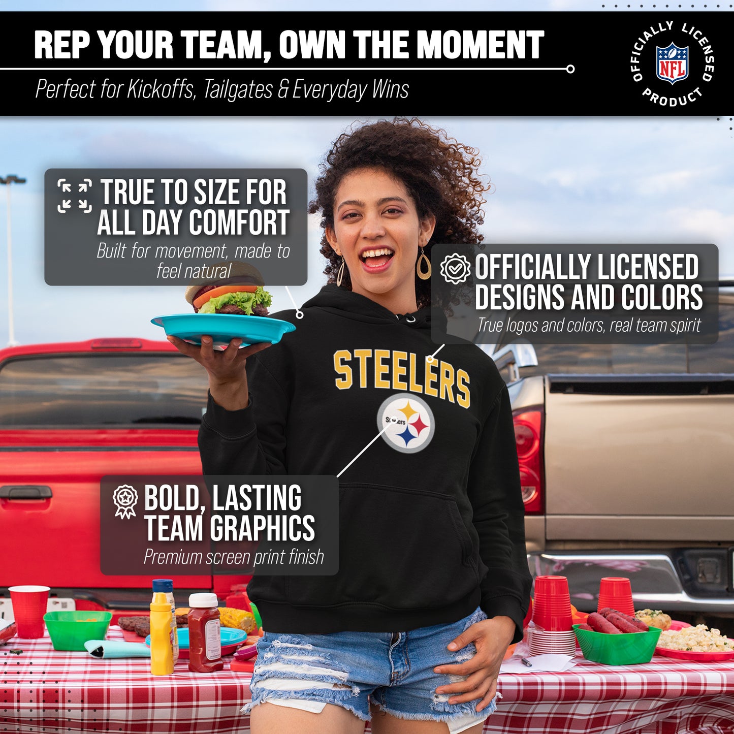 Pittsburgh Steelers NFL Home Team Hoodie - Black