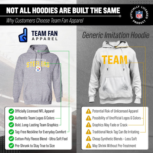 Pittsburgh Steelers NFL Adult Unisex Starting Fresh Ultra Soft Fleece Hooded Sweatshirt - Athletic Heather