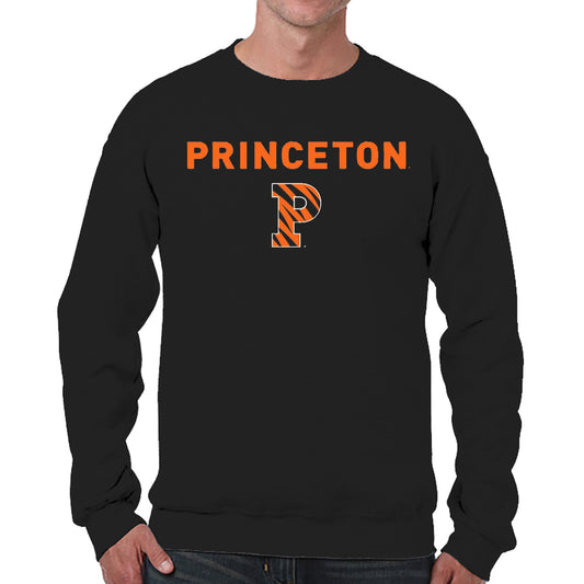 Princeton Tigers Adult Arch & Logo Soft Style Gameday Crewneck Sweatshirt - Black
