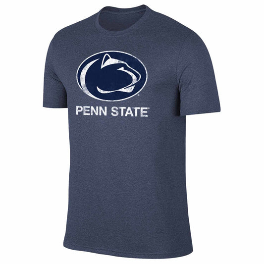 Penn State Nittany Lions Adult MVP Heathered Cotton Blend T-Shirt - Navy