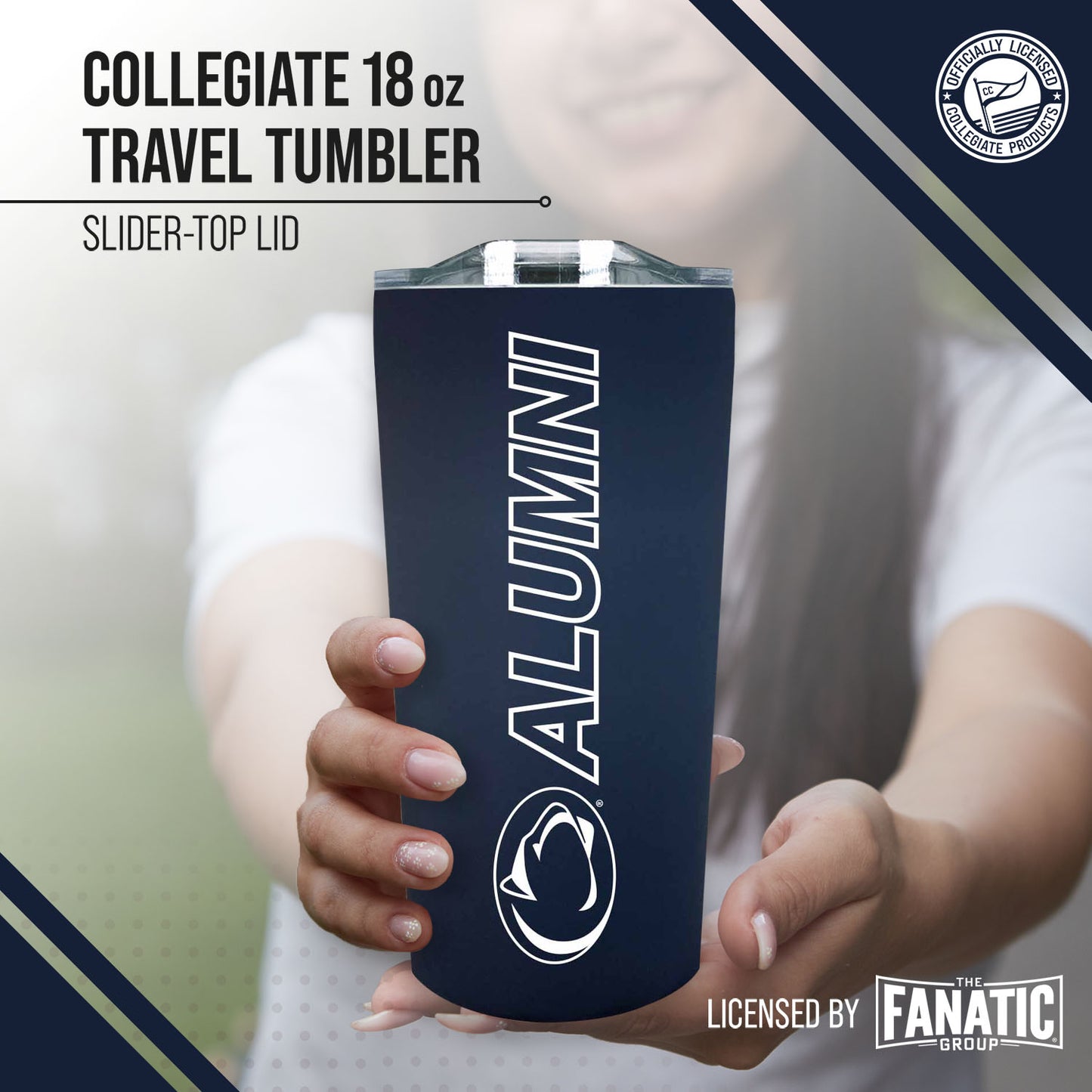 Penn State Nittany Lions Collegiate Stainless Steel Travel Tumbler for Alumni - Navy