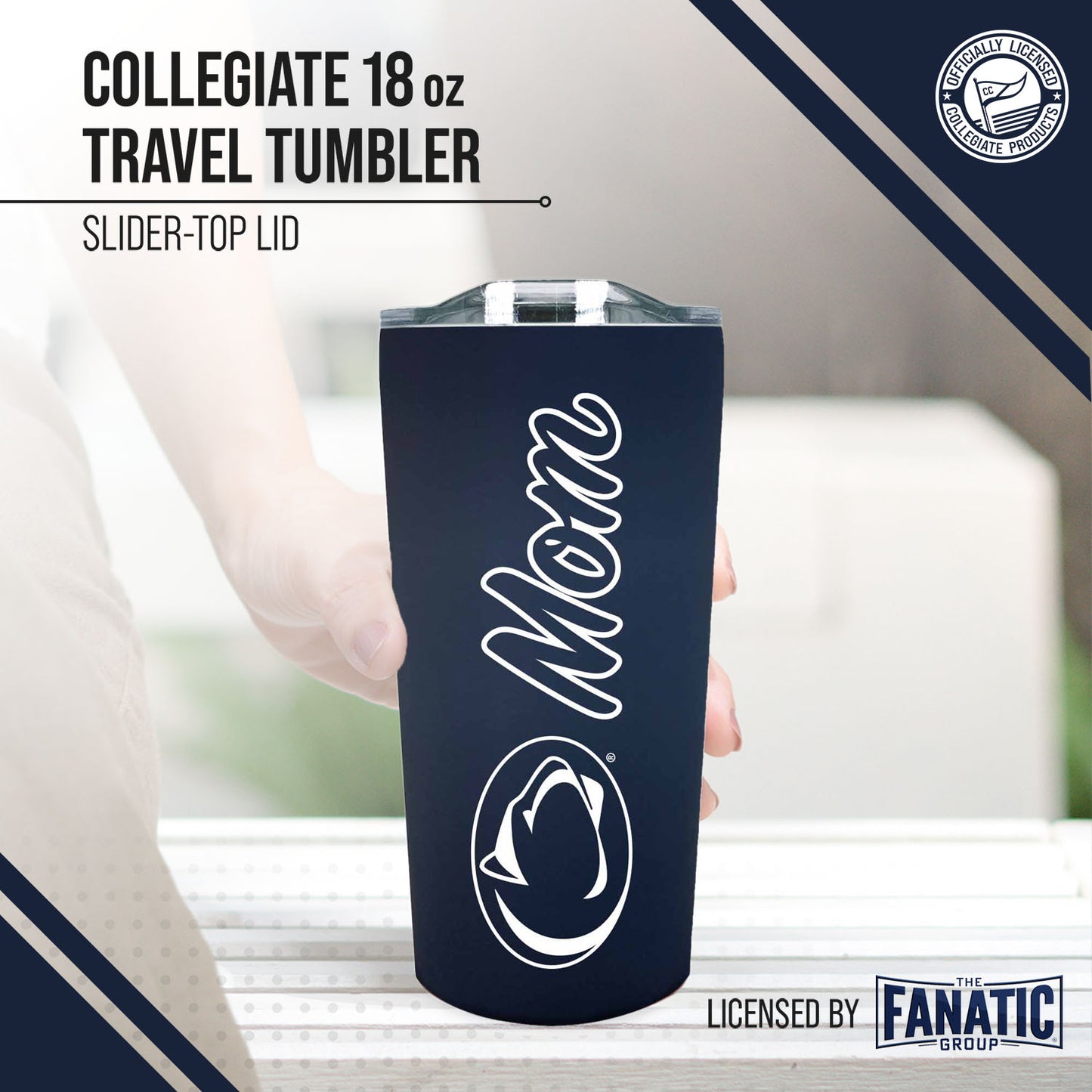 Penn State Nittany Lions NCAA Stainless Steel Travel Tumbler for Mom - Navy