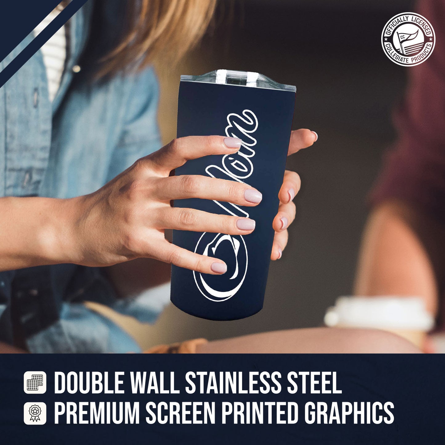 Penn State Nittany Lions NCAA Stainless Steel Travel Tumbler for Mom - Navy