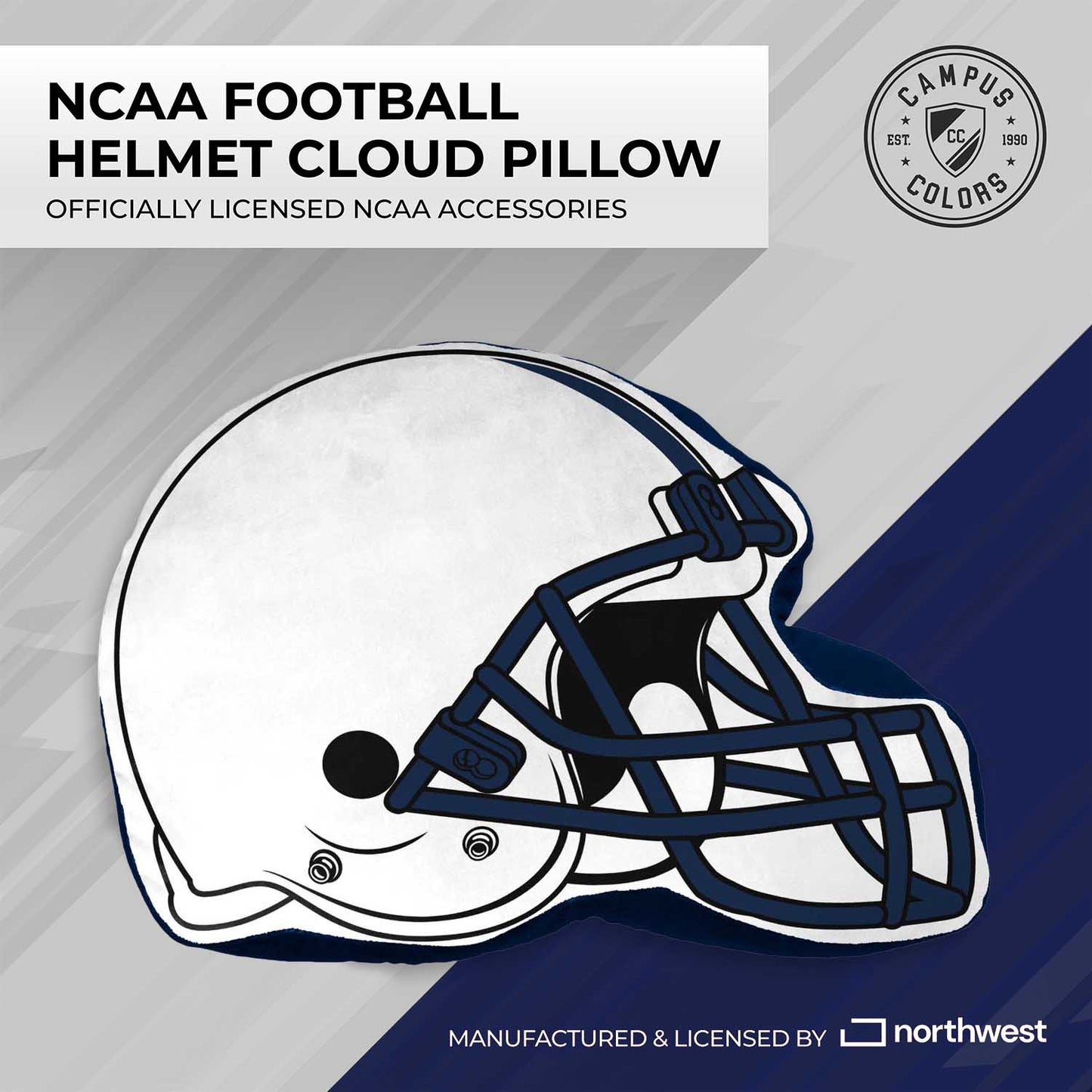Penn State Nittany Lions NCAA Helmet Super Soft Football Pillow - White
