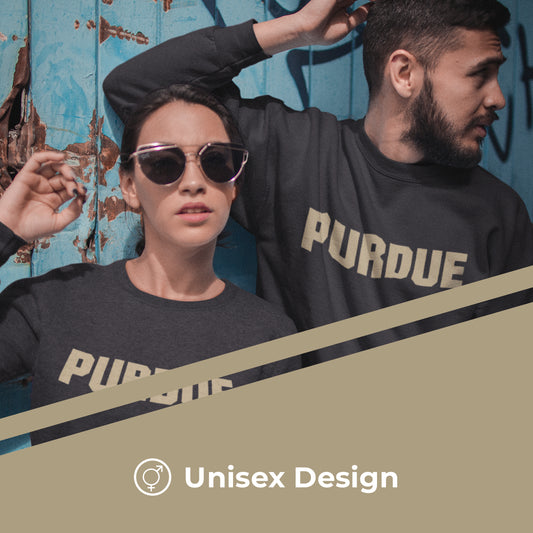 Purdue Boilermakers NCAA Adult Charcoal Crewneck Fleece Sweatshirt - Charcoal