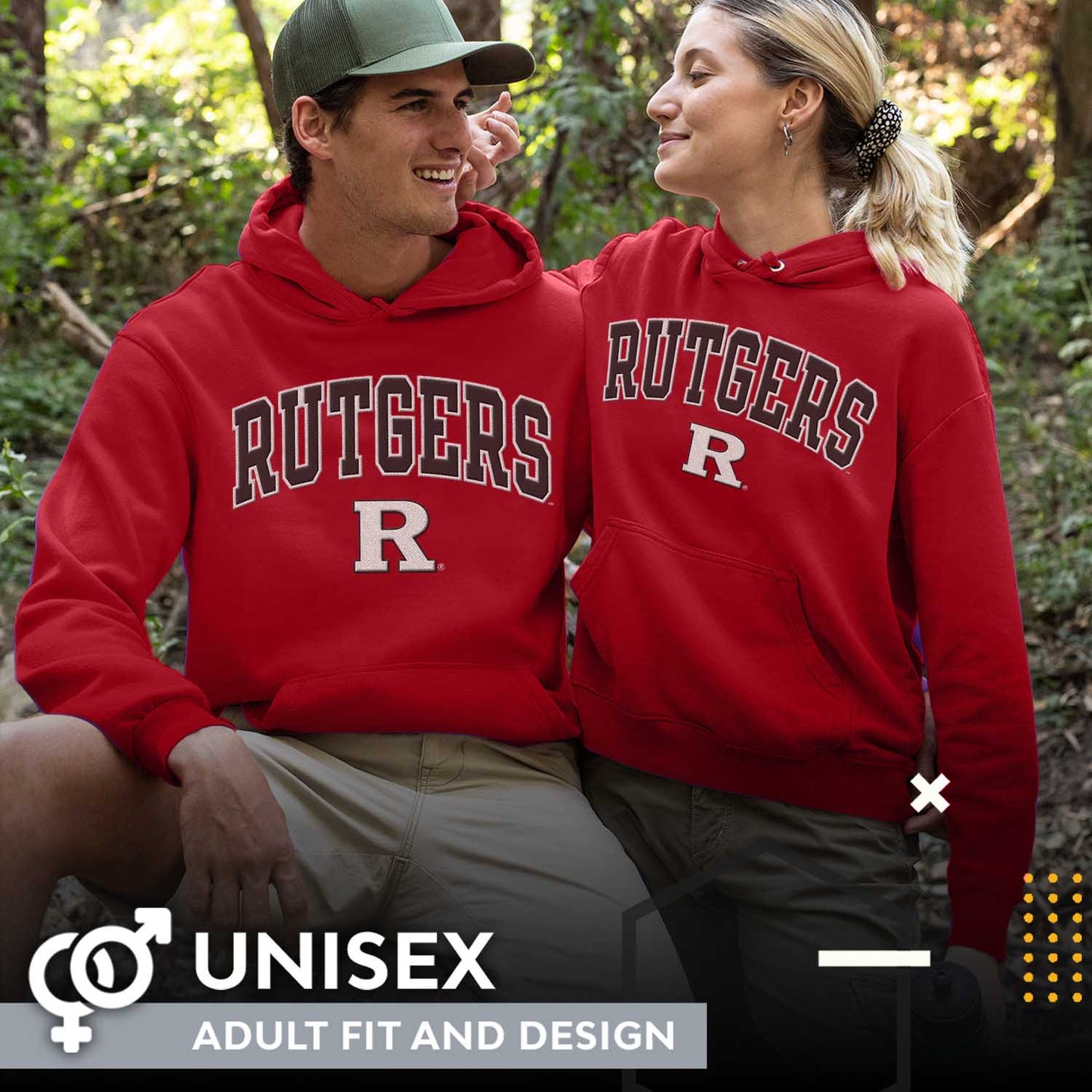Rutgers Scarlet Knights NCAA Adult Tackle Twill Hooded Sweatshirt - Red