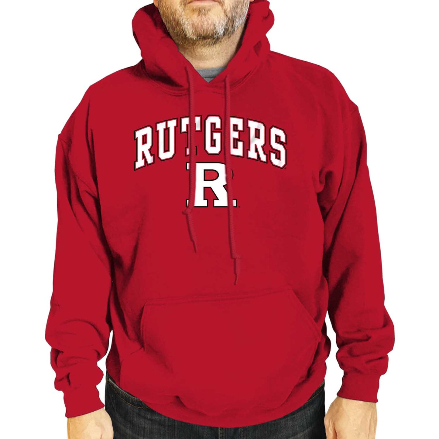 Rutgers Scarlet Knights Adult Arch & Logo Soft Style Gameday Hooded Sweatshirt - Red