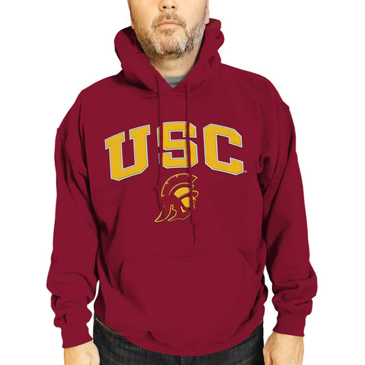 USC Trojans Adult Arch & Logo Soft Style Gameday Hooded Sweatshirt - Cardinal