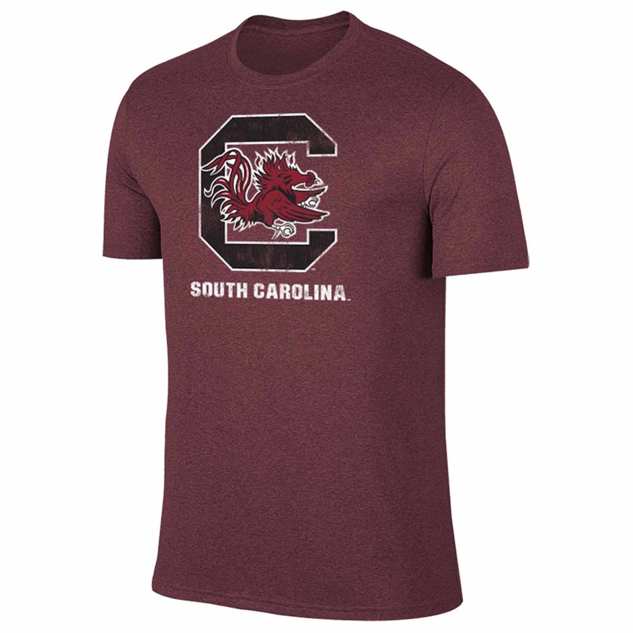 South Carolina Gamecocks Adult MVP Heathered Cotton Blend T-Shirt - Maroon