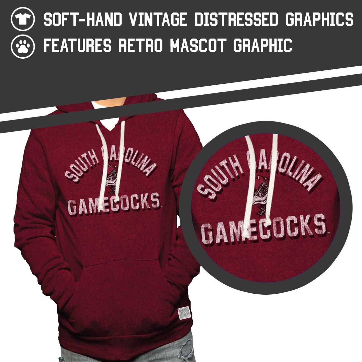 South Carolina Gamecocks Adult University Hoodie - Crimson