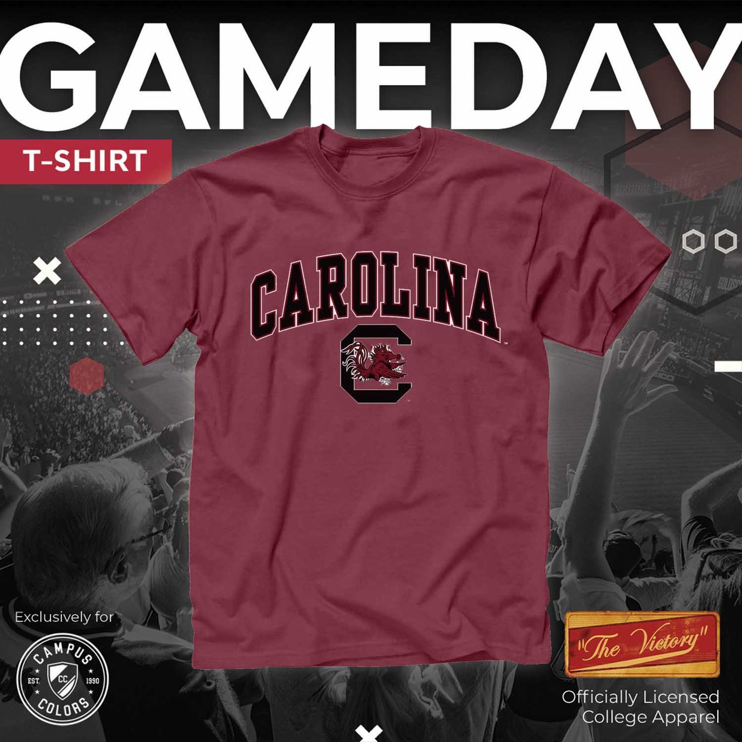 South Carolina Gamecocks Arch and Logo Short Sleeve T-shirt - Cardinal