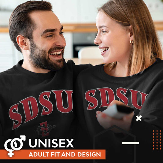 San Diego State Aztecs NCAA Adult Tackle Twill Crewneck Sweatshirt - Black