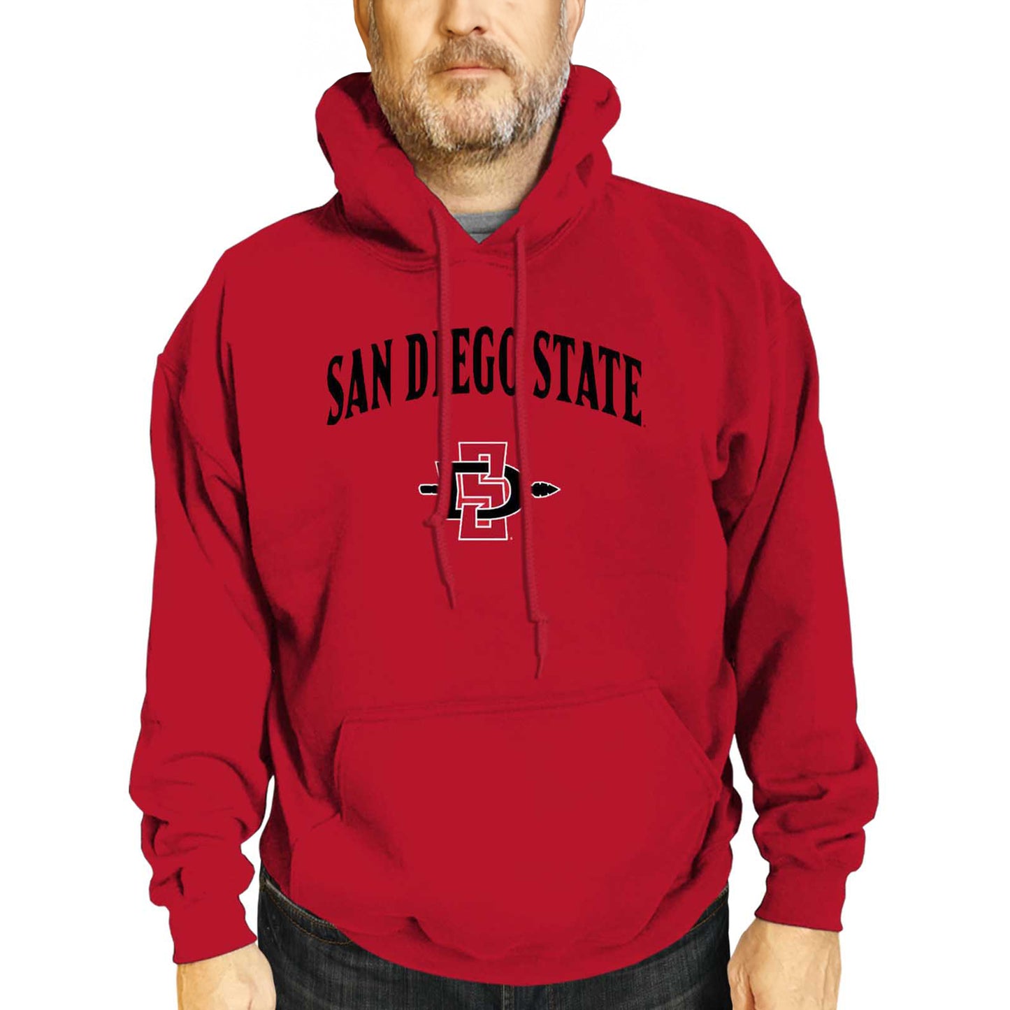 San Diego State Aztecs Adult Arch & Logo Soft Style Gameday Hooded Sweatshirt - Red
