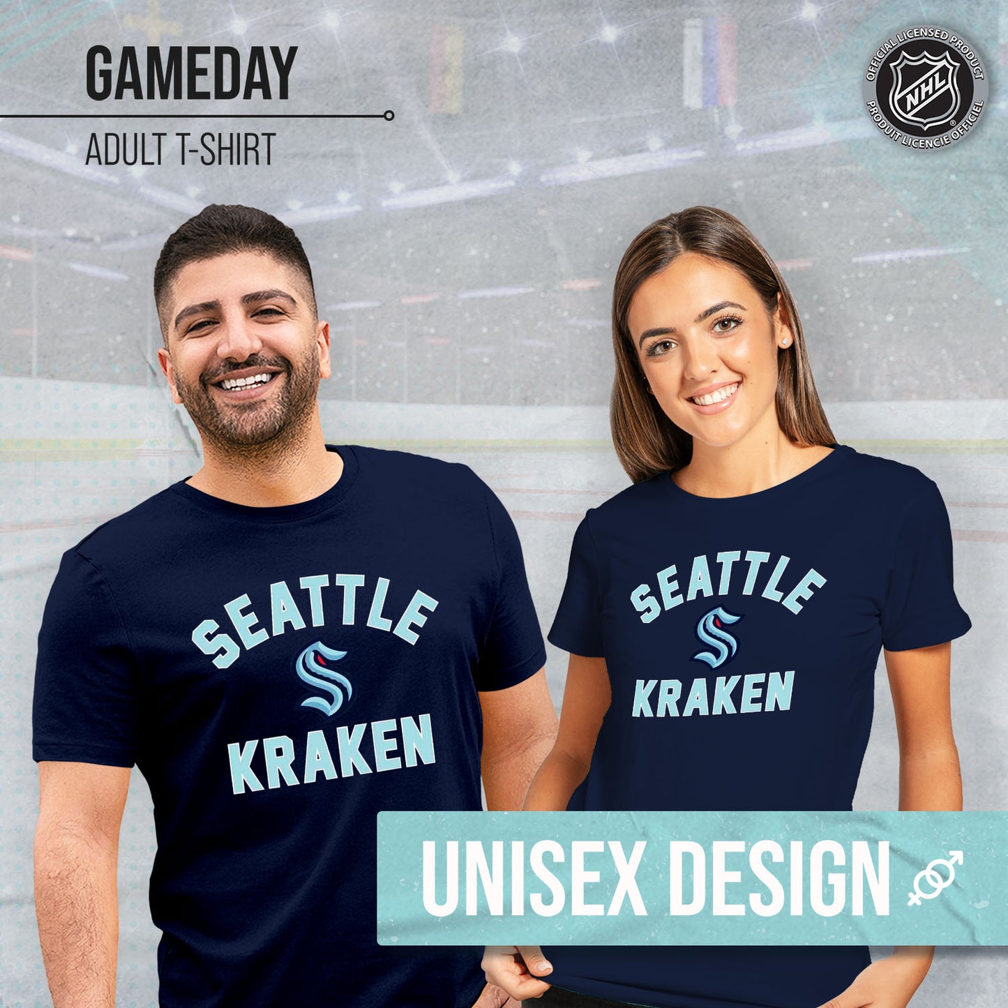 Seattle Kraken NHL Adult Game Day Unisex T-Shirt - Navy