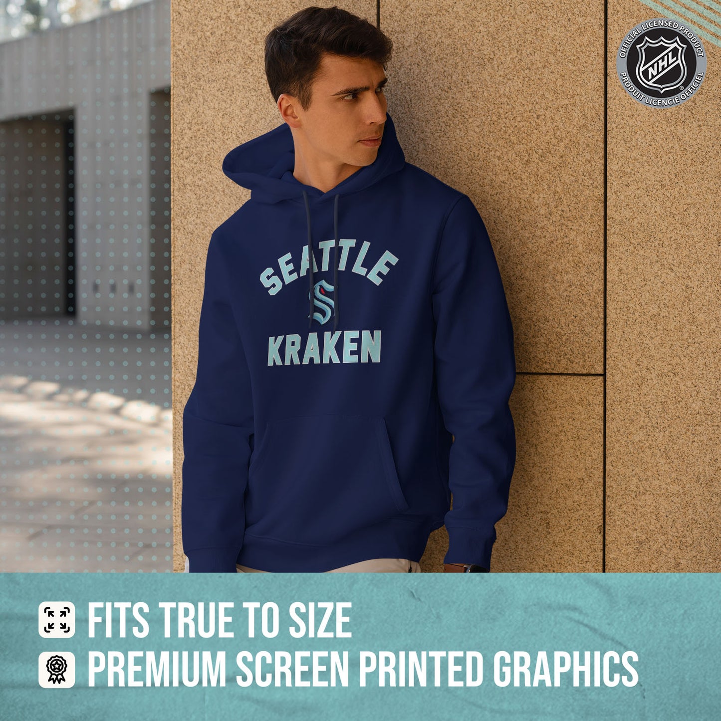 Seattle Kraken Adult NHL Gameday Hooded Sweatshirt - Navy