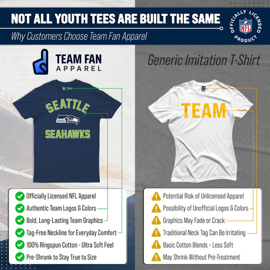 Seattle Seahawks NFL Youth Gameday Football T-Shirt - Navy