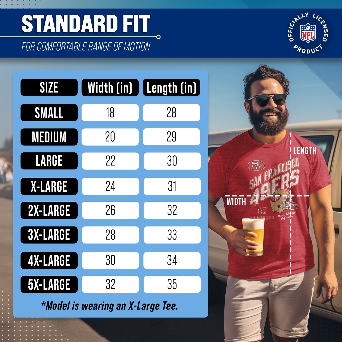 San Francisco 49ers NFL Adult Distressed Helmet Tag-Less T-Shirt - Red Heather