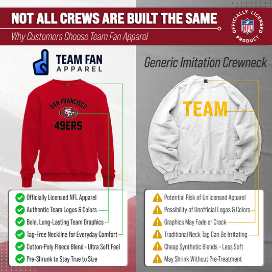 San Francisco 49ers NFL Adult Gameday Football Crewneck Sweatshirt - Red