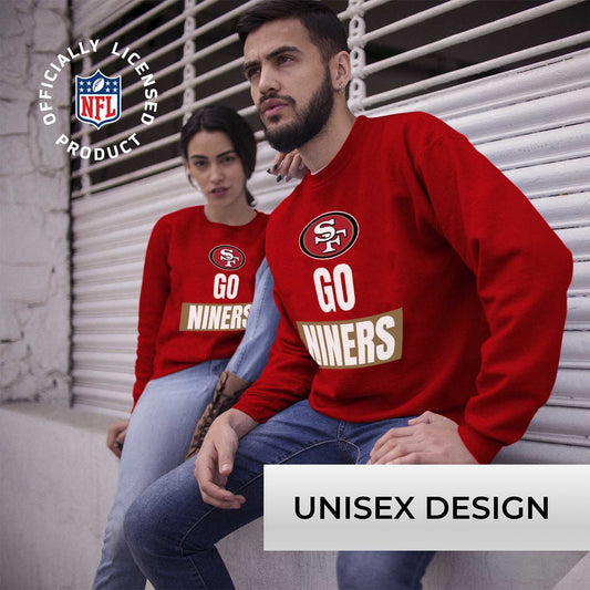 San Francisco 49ers NFL Adult Slogan Crewneck Sweatshirt - Red