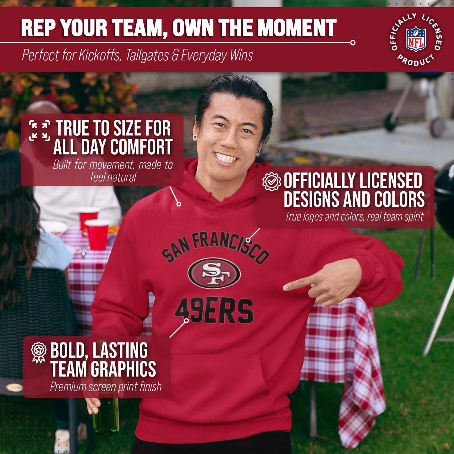 San Francisco 49ers NFL Adult Gameday Hooded Sweatshirt - Red