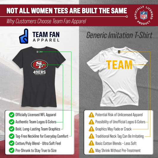 San Francisco 49ers Women's NFL Ultimate Fan Logo Short Sleeve T-Shirt - Black