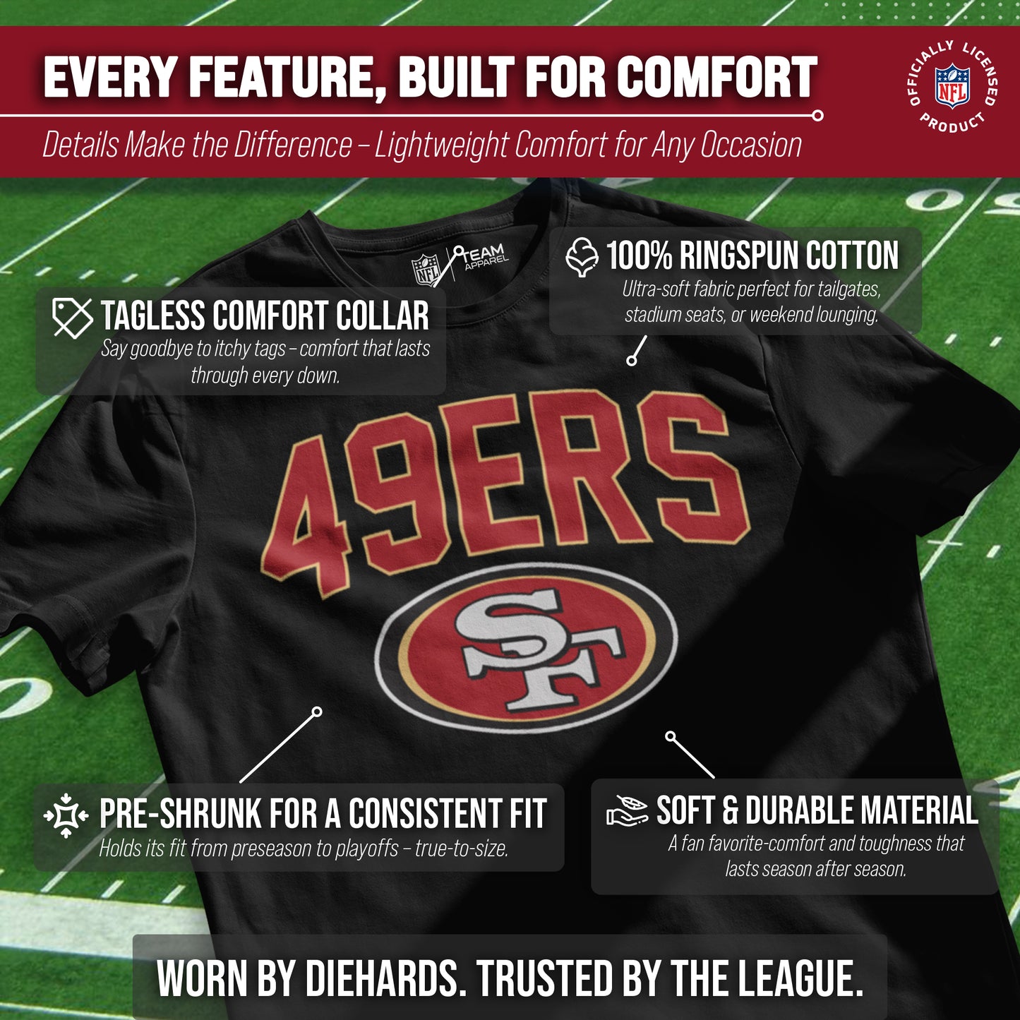 San Francisco 49ers NFL Home Team Tee - Black