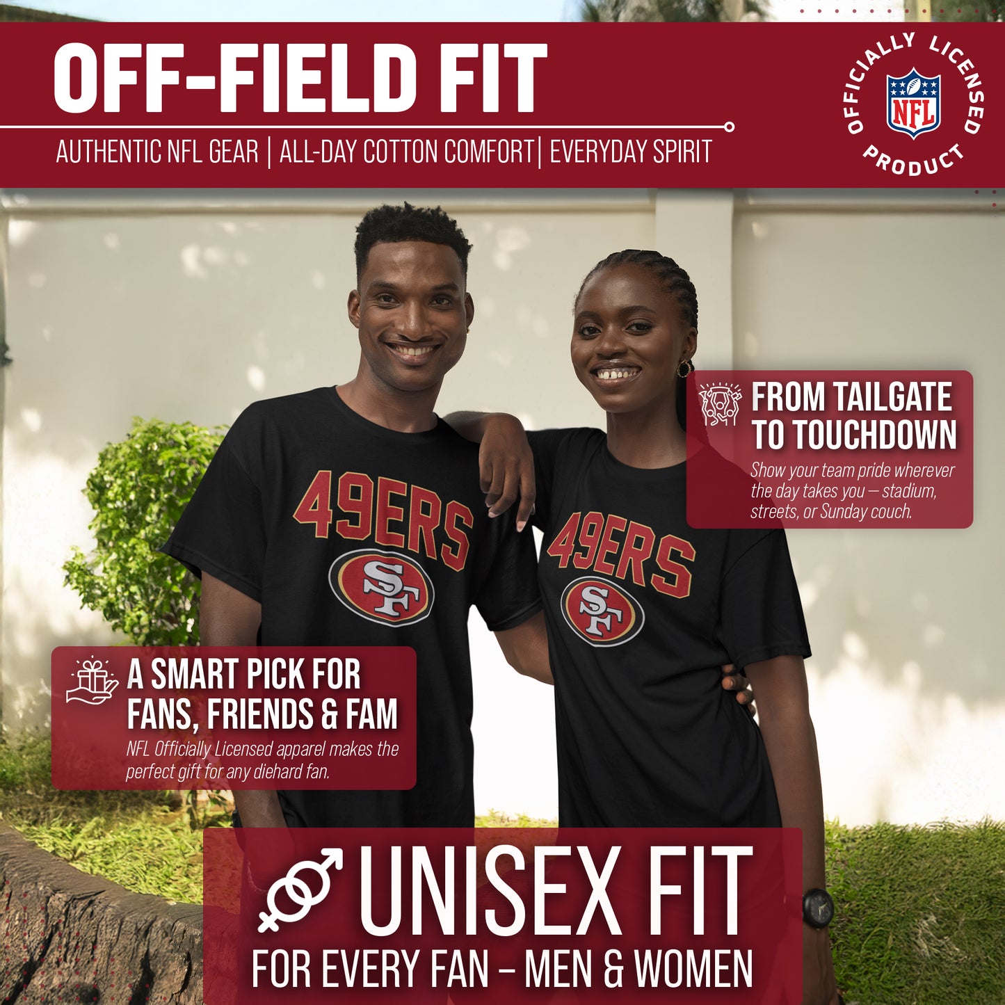 San Francisco 49ers NFL Home Team Tee - Black