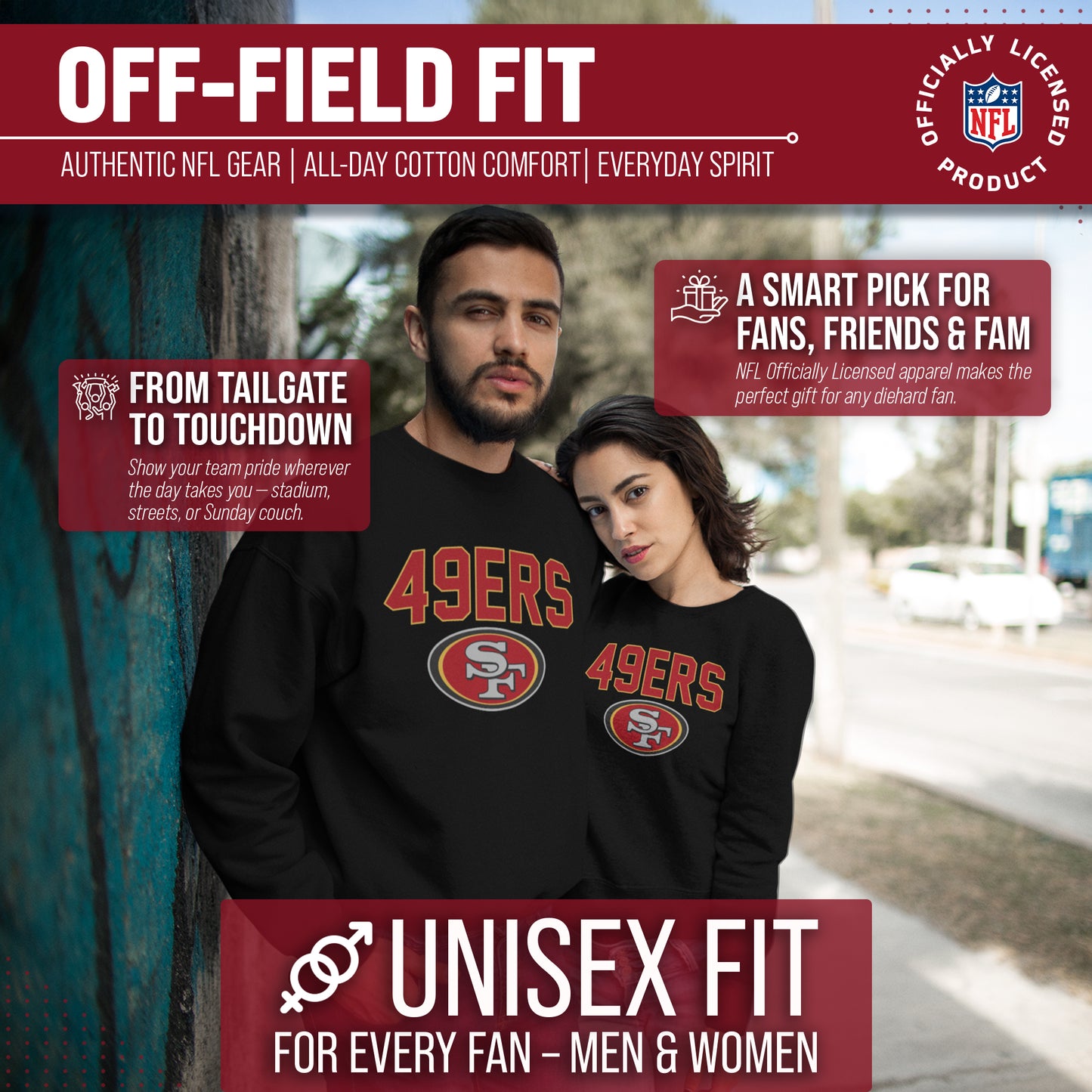 San Francisco 49ers NFL Home Team Crew - Black