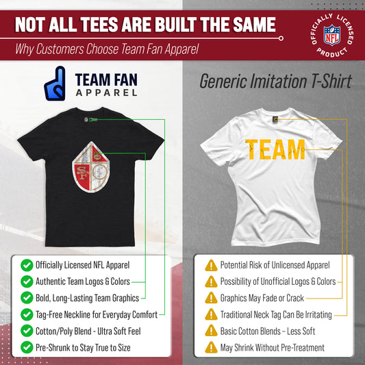 San Francisco 49ers NFL Modern Throwback T-shirt - Team Color