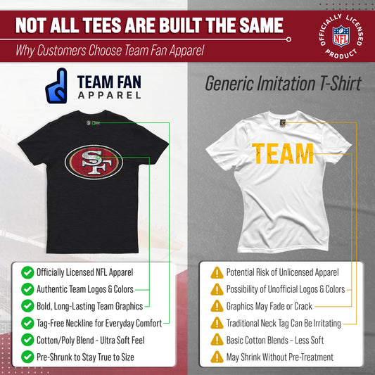 San Francisco 49ers NFL Modern Throwback T-shirt - Black