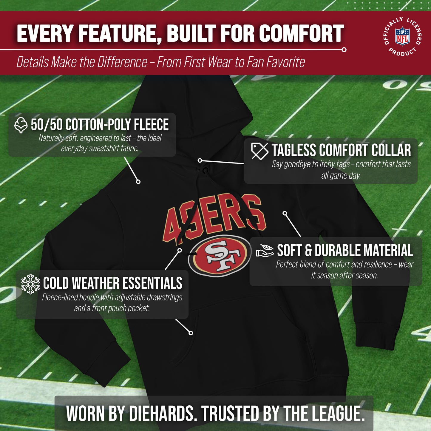 San Francisco 49ers NFL Home Team Hoodie - Black