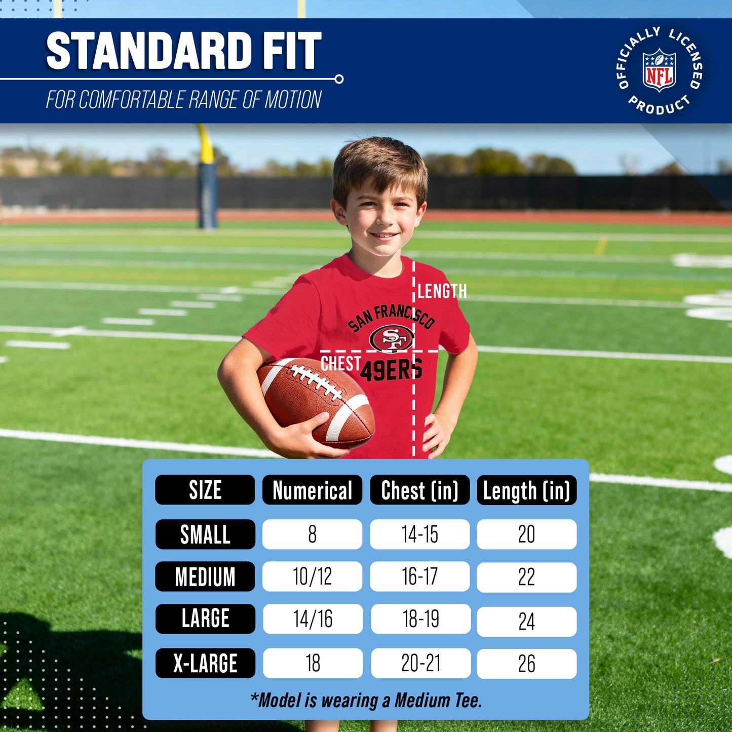 San Francisco 49ers NFL Youth Gameday Football T-Shirt - Red